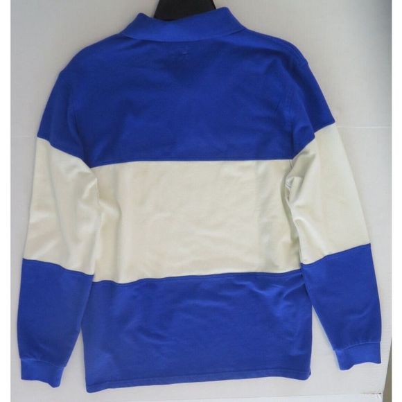 Levi's A19340000 Men's Sz M Strata Surf Blue/White Colorblock Long Sleeve Polo - Picture 6 of 6